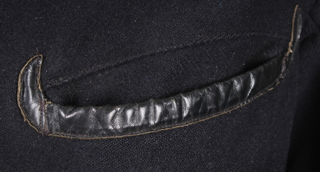 Hip pocket detail for Uniform Great Coat.