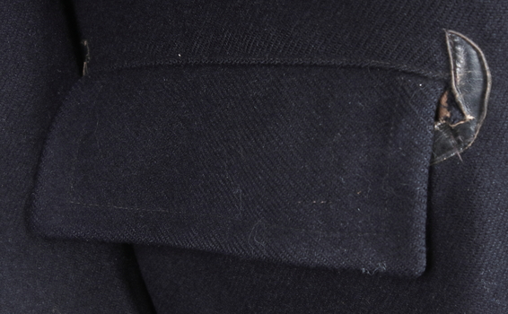 Flap pocket detail for Uniform Great Coat.