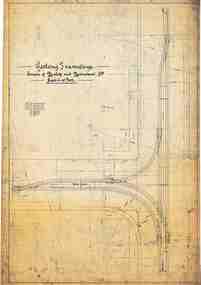 Drawing - Geelong Tramways, Melbourne Electric Supply Co. (MESCo), Corners of Malop and Moorabool Sts, 1920s