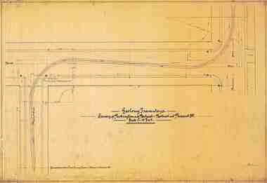 Drawing - Geelong Tramways, Melbourne Electric Supply Co. (MESCo), Corners of Packington and Retreat - Retreat and Pleasant Sts, 1920s
