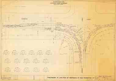 Drawing - GE-T1-6234, State Electricity Commission of Victoria - Electricity Supply Department, Trackwork at Junction of Aberdeen St. and Pakington St, 25/03/1947
