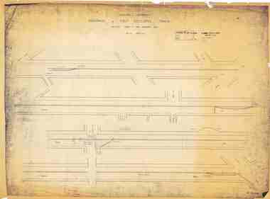 Drawing - GE-T2-6483, Melbourne Electric Supply Co. (MESCo), Drainage of East Geelong Track between Myers St and Boundary Road, 21/03/1923