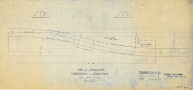 Drawing - GE-T1-6211, Melbourne Electric Supply Co. (MESCo), Ryrie St duplication. Temporary cross-over using 80lb Tee Rail, 16/04/2023