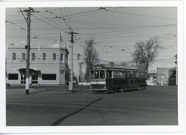 Photograph - Ballarat Tram - 36, Ballarat Tram 36 in Drummond Street turning into Sturt Street, 1971