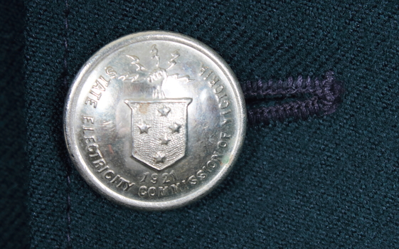 Button detail for SEC Tramway Uniform Jacket.