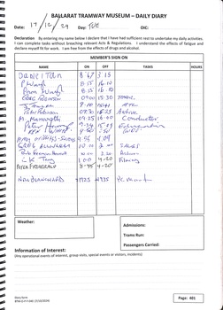 Depot Diary - 2024-2025 page 1