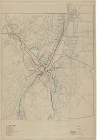 Map - Bus Routes, City of Bendigo, Bendigo Bus Routes, 1949