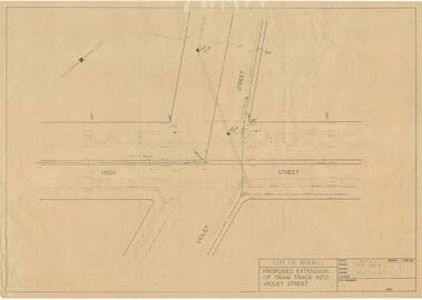 Document - Proposed Extension of Tram Track into Violet Street, City of Bendigo, City of Bendigo, Proposed Extension of Tram Track into Violet Street, 10/1972