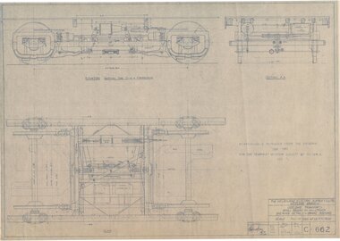 Document - GE-T7-7630, Melbourne Electric Supply Co. (MESCo), Brill Radix (E1B Special) Truck Shewing Details of Brake Rigging, 21/03/1930