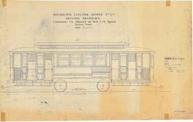 Document - GE-T9-8350, Melbourne Electric Supply Co. (MESCo), Combination Car Mounted On Brill E.1.B. Special Radiax Truck, 1923