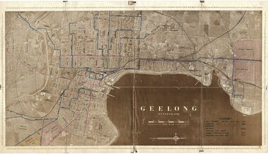 Map - Geelong Transport, State Electricity Commission of Victoria - Electricity Supply Department, Geelong Map with existing and proposed transport links, 2026