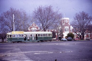 Photograph - Tram 37, Travelling Eastbound on Sturt Street West, with Clarendon College in the background, 11 August 1971