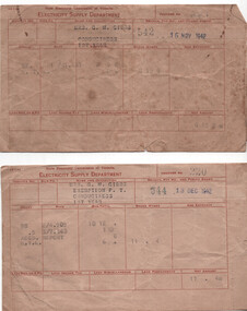 SECV Pay envelopes - Conductress - Mrs G Gibbs - 1943