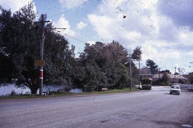 Photograph - Ballarat Tram 13, Tram in Wendouree Parade near Haddon Street, 22 August 1971