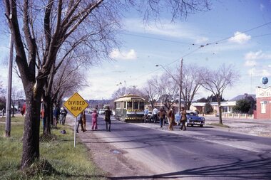 Photograph - Ballarat Tram 13, Tram at Victoria Street on the last day of trams to this location, 22 August 1971