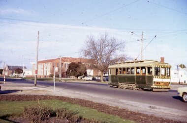 Photograph - Ballarat Tram 13, Tram outbound in Victoria Street, 22 August 1971