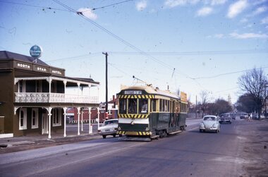 Photograph - Ballarat Tram 35, Tram travelling North on Lydiard Street, 19/09/1971