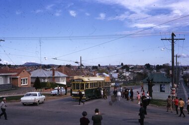 Photograph - Ballarat Tram 35, Tram at the Lydiard Street North terminus, 19/09/1971