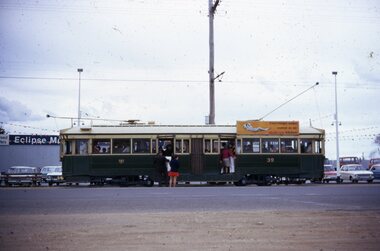 Photograph - Ballarat Tram 39, Tram in Albert Street travelling North, 19/09/1971