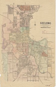 Map - Geelong, State Electricity Commission of Victoria - Electricity Supply Department, Geelong Map with Tram Routes, 27/10/1948