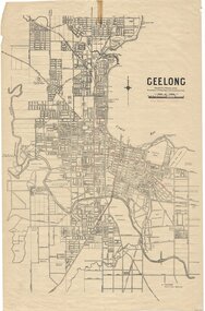 Map - Geelong, State Electricity Commission of Victoria - Electricity Supply Department, Geelong, Tram Routes, 06/11/1946