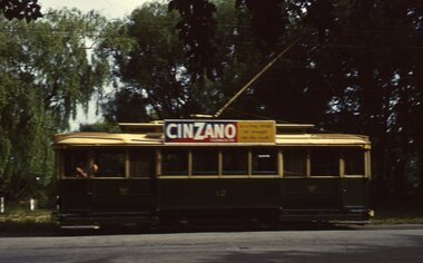 Photograph - Ballarat Tram 12, Tram in Wendouree Parade, 27 December 1970