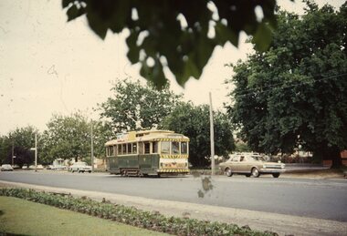 Photograph - Ballarat Tram 12, Tram in Victoria Street, 27 December 1970