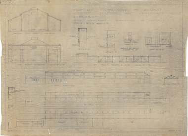 Plan - Drawing No. 2562, State Electricity Commission of Victoria (SECV), Proposed Alterations to Ballarat Electric Tramways Shed - Wendouree Parade Ballarat, SECV, 29/3/1938