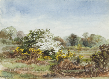Work on paper - watercolour, Charles Douglas Richardson, Hampstead Heath, 1882