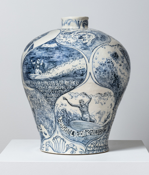 Ceramic - stoneware, Gerry Wedd, Wayne Lynch pot, 2015