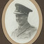 Black and white oval photograph of a portrait of Prince of Wales in soldier's uniform