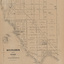 Black and white map of areas along the coast line, the Bay to the left and land to the right. The land shows subdivisions of property with land owners' names.