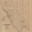 Black and white map of areas along the coast line, the Bay to the left and land to the right. The land shows subdivisions of property with land owners' names.