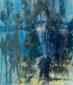 Painting - oil on board, Otto Boron, Merimbula, c.1980