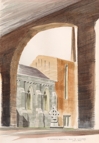 Work on paper - watercolour, John C. Paul, St. Andrew's Brighton, 1971