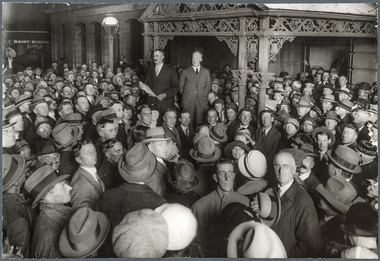 album - album containing photographs and documents, Album recording the results of the by-election for the District of Brighton, 1928, 1928