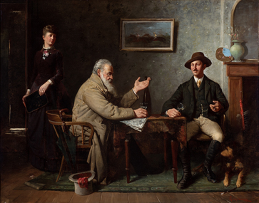 Painting, Alexander Colquhoun, Divided Attention, 1887