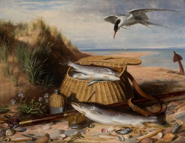 Painting, James Giles, Too Big for the Basket, 1866