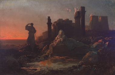 Painting, Gustave Dore, Joseph's Flight into Egypt, circa 1875