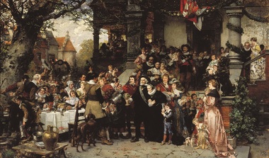 Painting - Carl Hoff, The Golden Wedding, 1883