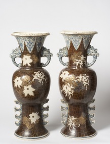 Ceramic, UNKNOWN, (pair of tall vases), circa 1855