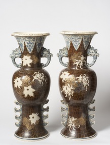 Ceramic, (pair of tall vases), circa 1855