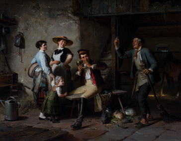 Painting, Friedrich Ortlieb, The Postilion, circa 1888