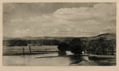 Landscape, valley, trees, and mountains