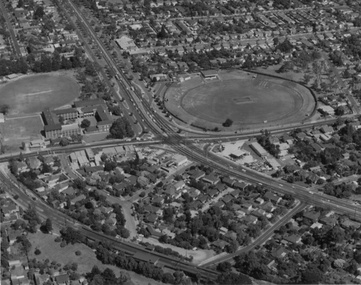 Aerial view of Box Hill