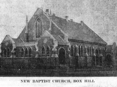 Photograph - Baptist Church, Box Hill, The Reporter