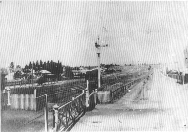 Photograph - Railway gates, Charles Gavan Duffy, c.1908