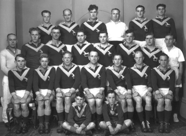 Photograph - Box Hill football team and trainers, 1947