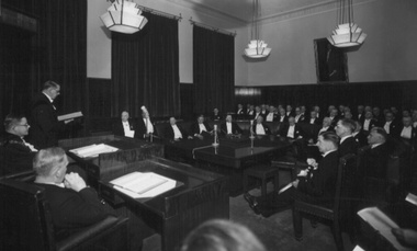 Photograph - Council Chambers Box Hill, Stuart Tompkins Studios, 1957