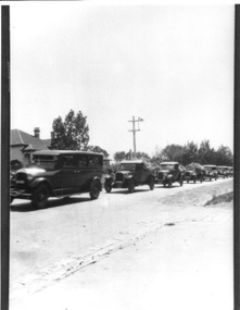 Photograph - Funeral procession with cars following hearses for Dame Nellie Melba, Emma Atkinson, 26/02/1931